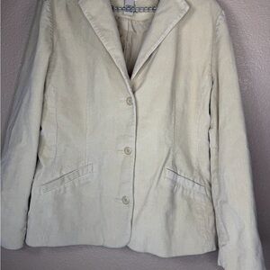 L.L. Bean Women's Corduroy Cream Blazer